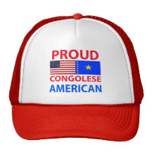 Americano congolés orgulloso gorros bordados
