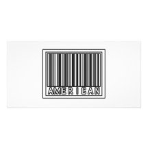 Americano del código de barras tarjeta personal