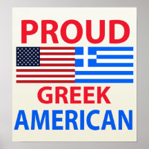 Americano griego orgulloso posters