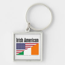 Americano irlandés llaveros personalizados