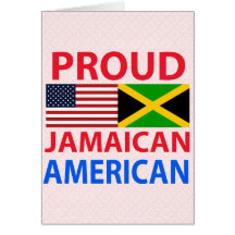 Americano jamaicano orgulloso tarjeta