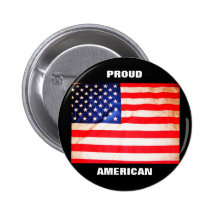 AMERICANO ORGULLOSO, botón del DÍA DE LA INDEPENDE Pins