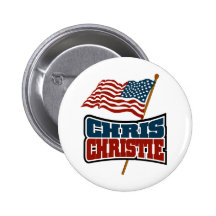 Americano orgulloso de Chris Christie Pin
