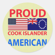 Americano orgulloso del isleño del cocinero pegatina redonda