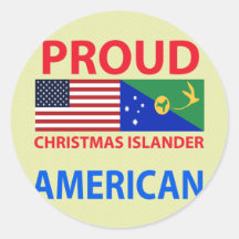 Americano orgulloso del isleño del navidad etiquetas  