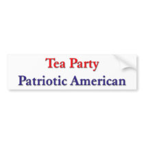 Americano patriótico de la fiesta del té pegatinas de parachoque