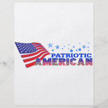 Americano patriótico tarjetas informativas