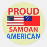 Americano samoano orgulloso etiqueta