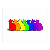 Americano Shorthair del arco iris Tarjeta Postal