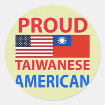 Americano taiwanés orgulloso etiqueta