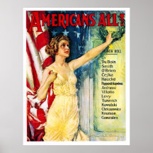 ¡Americanos todos! - Impresión Poster