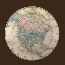 Amerique du Nord. tablero de dardos