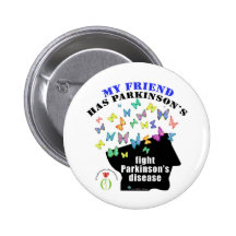 amigo - conciencia de Parkinson de las mariposas Pin
