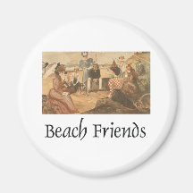 Amigos de la playa de la CAMISETA Imanes Para Frigoríficos
