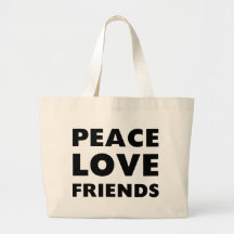 Amigos del amor de la paz bolsa de mano