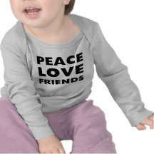 Amigos del amor de la paz camiseta