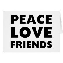 Amigos del amor de la paz felicitacion 