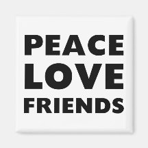 Amigos del amor de la paz iman para frigorífico