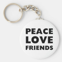 Amigos del amor de la paz llavero personalizado