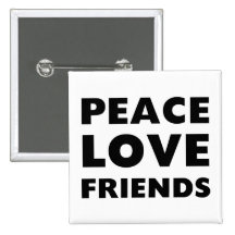 Amigos del amor de la paz pin