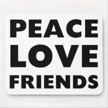 Amigos del amor de la paz tapete de raton