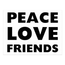 Amigos del amor de la paz tarjeta postal