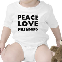 Amigos del amor de la paz trajes de bebé
