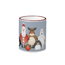Amigos del día de fiesta taza de café
