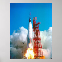 Amistad 7 (lanzamiento del atlas de Mercury 6) Posters