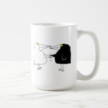 Amistad del pájaro tazas de café