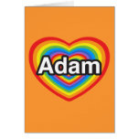 Amo a Adán. Te amo Adán. Corazón Felicitacion