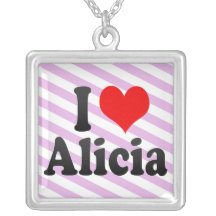 Amo a Alicia Colgante Personalizado