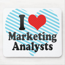 Amo a analistas de márketing tapete de raton