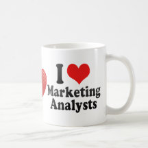 Amo a analistas de márketing tazas de café