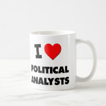 Amo a analistas políticos tazas de café