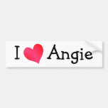 Amo a Angie Etiqueta De Parachoque