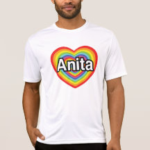 Amo a Anita, corazón del arco iris Camiseta