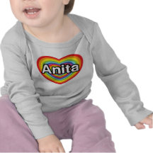 Amo a Anita, corazón del arco iris Camisetas