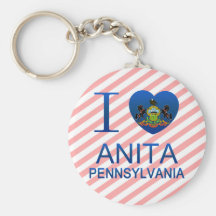 Amo a Anita, PA Llavero Personalizado
