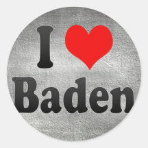 Amo a Baden, Austria Pegatinas Redondas