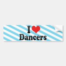 Amo a bailarines pegatina de parachoque