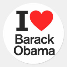 Amo a Barack Obama Pegatinas Redondas