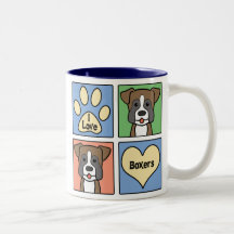 Amo a boxeadores taza