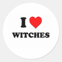 Amo a brujas etiqueta