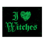 Amo a brujas tarjetas postales