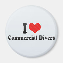 Amo a buceadores comerciales iman
