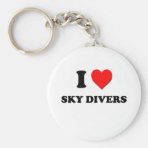Amo a buceadores del cielo llaveros personalizados