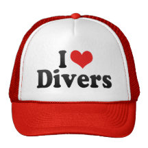 Amo a buceadores gorros bordados