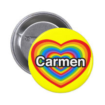 Amo a Carmen. Te amo Carmen. Corazón Pin