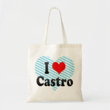 Amo a Castro, el Brasil. Eu Amo O Castro, el Brasi Bolsa Lienzo